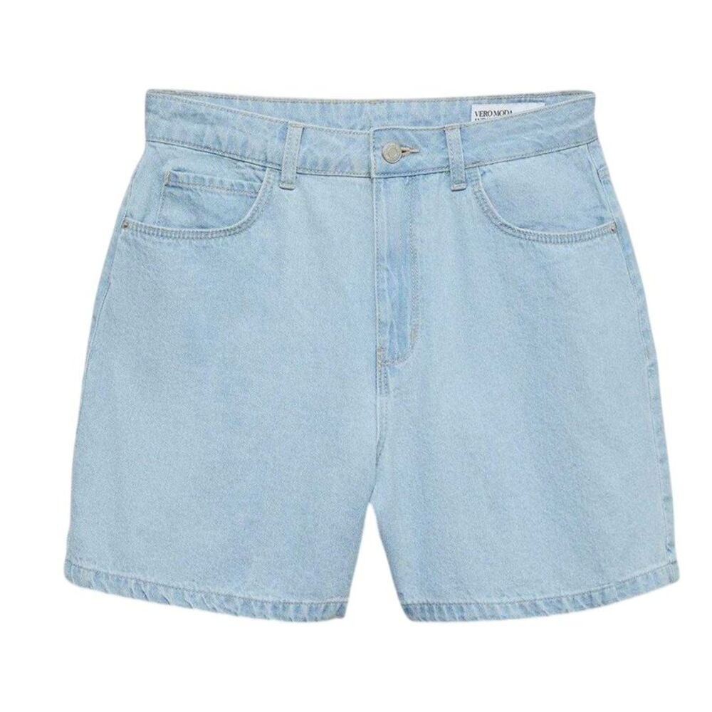 Vero Moda Womens/Ladies Denim High Waist Shorts / Light Blue